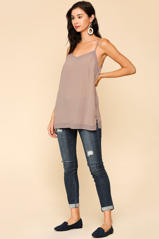 Adjustable Camisole in Stone